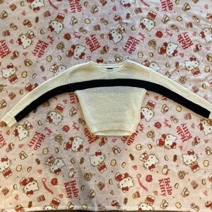 Wet Seal white and black stripe sweater